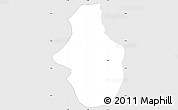 Silver Style Simple Map of Capari, single color outside