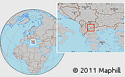 Gray Location Map of Dobrusevo