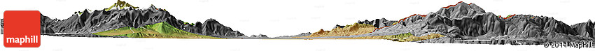 Satellite Horizon Map of Bitola, desaturated