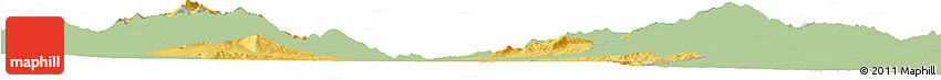 Savanna Style Horizon Map of Bitola, single color outside