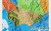 Satellite Map of Bitola, political shades outside