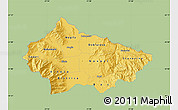 Savanna Style Map of Bitola, single color outside
