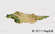Satellite Panoramic Map of Bitola, cropped outside