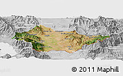 Satellite Panoramic Map of Bitola, lighten, desaturated