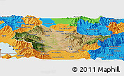 Satellite Panoramic Map of Bitola, political outside