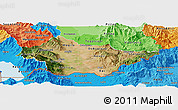 Satellite Panoramic Map of Bitola, political shades outside