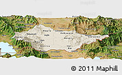 Shaded Relief Panoramic Map of Bitola, satellite outside