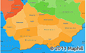 Political Shades Simple Map of Bitola