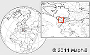 Blank Location Map of Centar Zupa, highlighted country, highlighted parent region, within the entire country