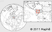Blank Location Map of Centar Zupa, highlighted country, highlighted parent region