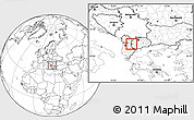Blank Location Map of Centar Zupa, highlighted parent region, within the entire country