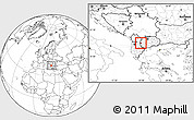 Blank Location Map of Centar Zupa, highlighted parent region
