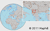 Gray Location Map of Centar Zupa, highlighted parent region, within the entire country