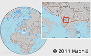 Gray Location Map of Centar Zupa, highlighted parent region