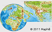 Physical Location Map of Centar Zupa, highlighted country, highlighted parent region