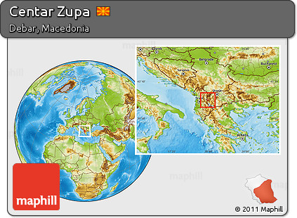 Physical Location Map of Centar Zupa, highlighted parent region