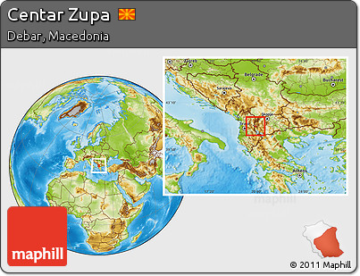 Physical Location Map of Centar Zupa, highlighted parent region