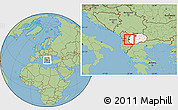 Savanna Style Location Map of Centar Zupa, highlighted country, highlighted parent region
