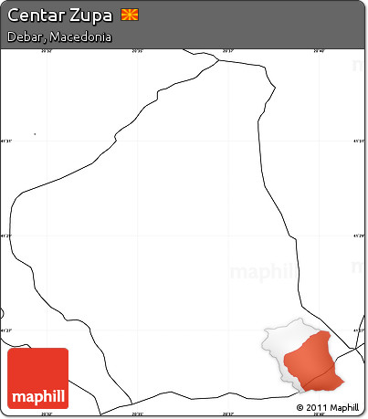 Blank Simple Map of Centar Zupa, no labels
