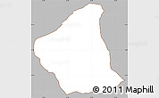 Gray Simple Map of Centar Zupa, cropped outside