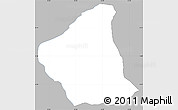 Gray Simple Map of Centar Zupa, single color outside