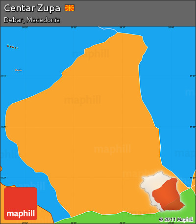 Political Simple Map of Centar Zupa