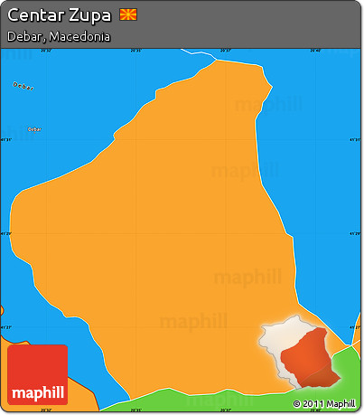 Political Simple Map of Centar Zupa