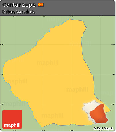 Savanna Style Simple Map of Centar Zupa, single color outside