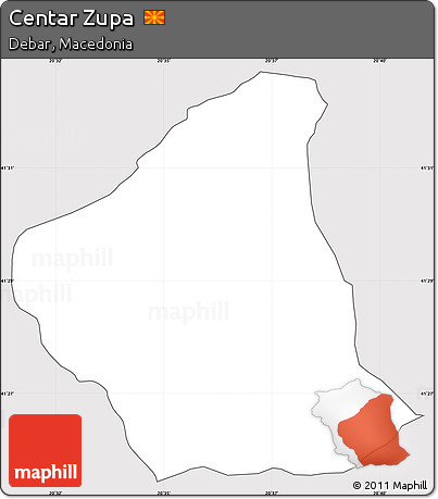 Silver Style Simple Map of Centar Zupa, cropped outside