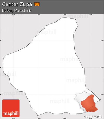 Silver Style Simple Map of Centar Zupa, cropped outside