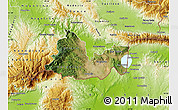Satellite Map of Gevgelija, physical outside