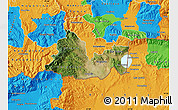 Satellite Map of Gevgelija, political outside