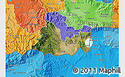 Satellite Map of Gevgelija, political shades outside