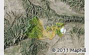 Satellite Map of Gevgelija, semi-desaturated