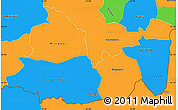 Political Simple Map of Gevgelija