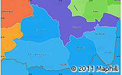 Political Shades Simple Map of Gevgelija