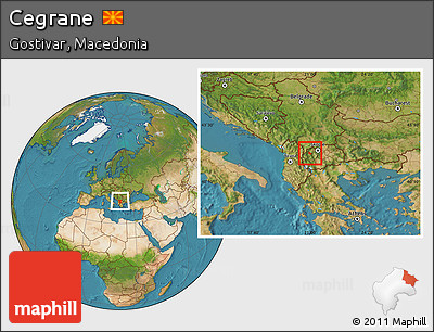 Satellite Location Map of Cegrane