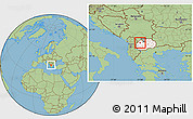 Savanna Style Location Map of Cegrane, highlighted country