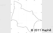 Blank Simple Map of Cegrane, cropped outside, no labels