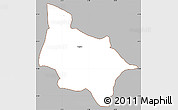 Gray Simple Map of Cegrane, cropped outside