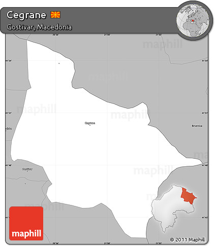 Gray Simple Map of Cegrane