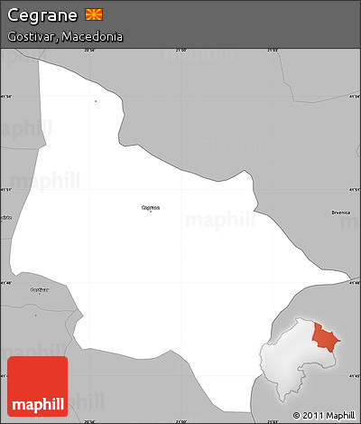Gray Simple Map of Cegrane