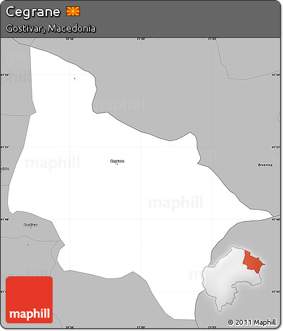 Gray Simple Map of Cegrane