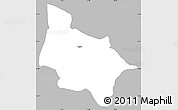 Gray Simple Map of Cegrane, single color outside