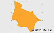 Political Simple Map of Cegrane, single color outside