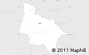 Silver Style Simple Map of Cegrane, single color outside