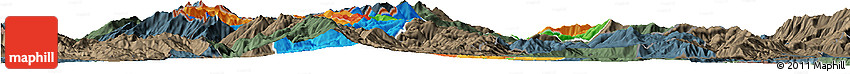 Political Horizon Map of Gostivar, darken, semi-desaturated