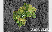 Satellite Map of Gostivar, darken, desaturated