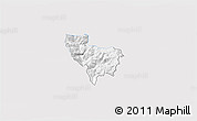 Silver Style 3D Map of Rostusa, single color outside