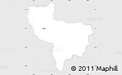 Silver Style Simple Map of Rostusa, single color outside